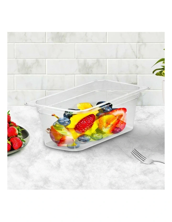Gastronorm Pan 1/3 Food Tray 100mm in Clear