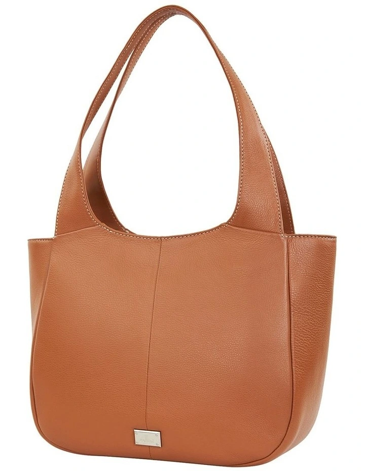 Milan Leather Tote in Tan
