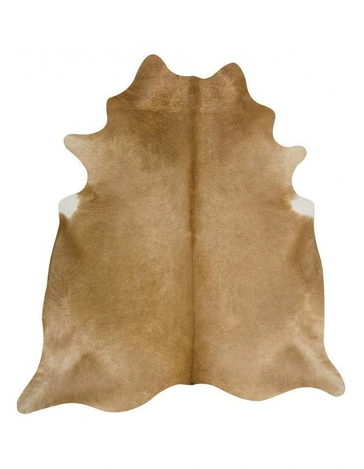 Exquisite Natural Cow Rug in Beige