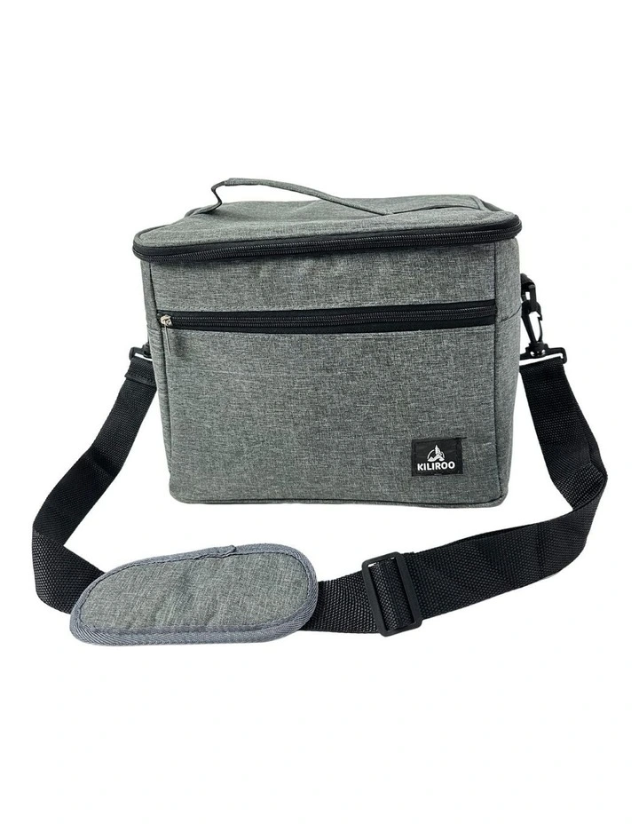 Foldable Leak Proof Insulated Cooler Bag 15L in Grey