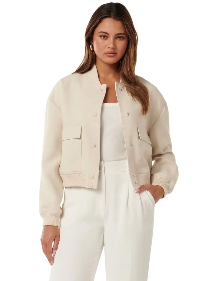Miranda Bomber Jacket in Beige