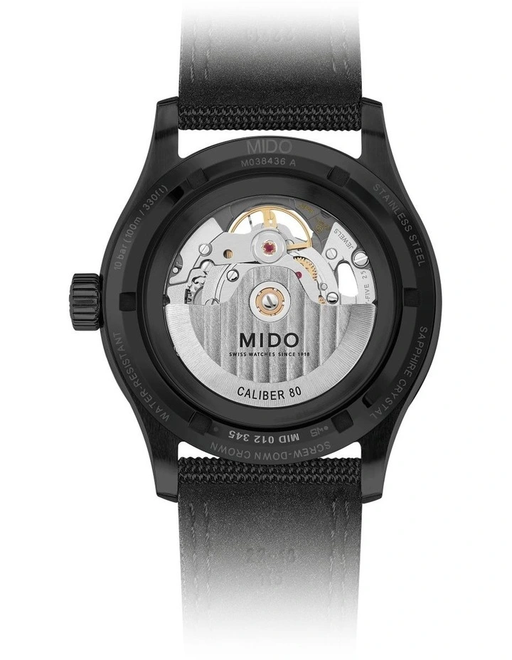 Multifort Skeleton Vertigo M0384363705100 Swiss Watch In Black