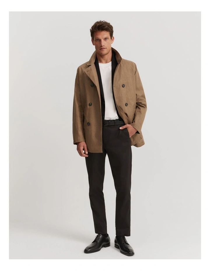 Linen Coat in Walnut