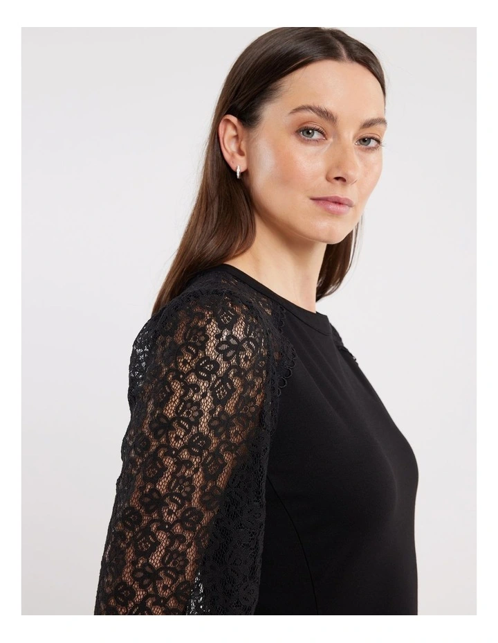 Marissa Ponte Dress in Black