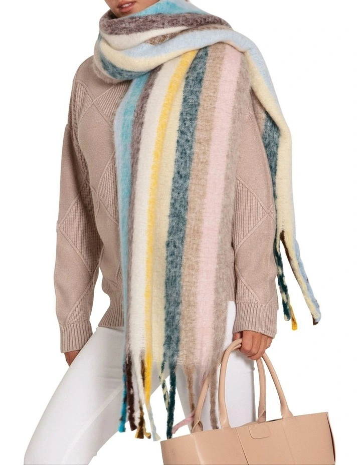 Candy Man Striped Scarf in Multi