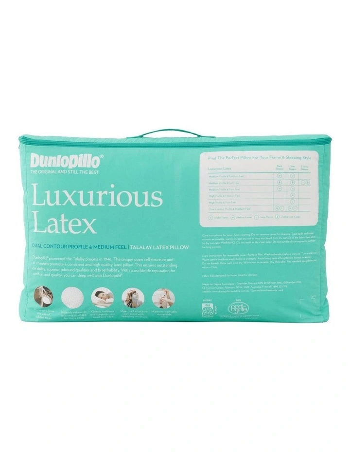 Luxurious Latex Contour Dual Profile Medium Feel in White