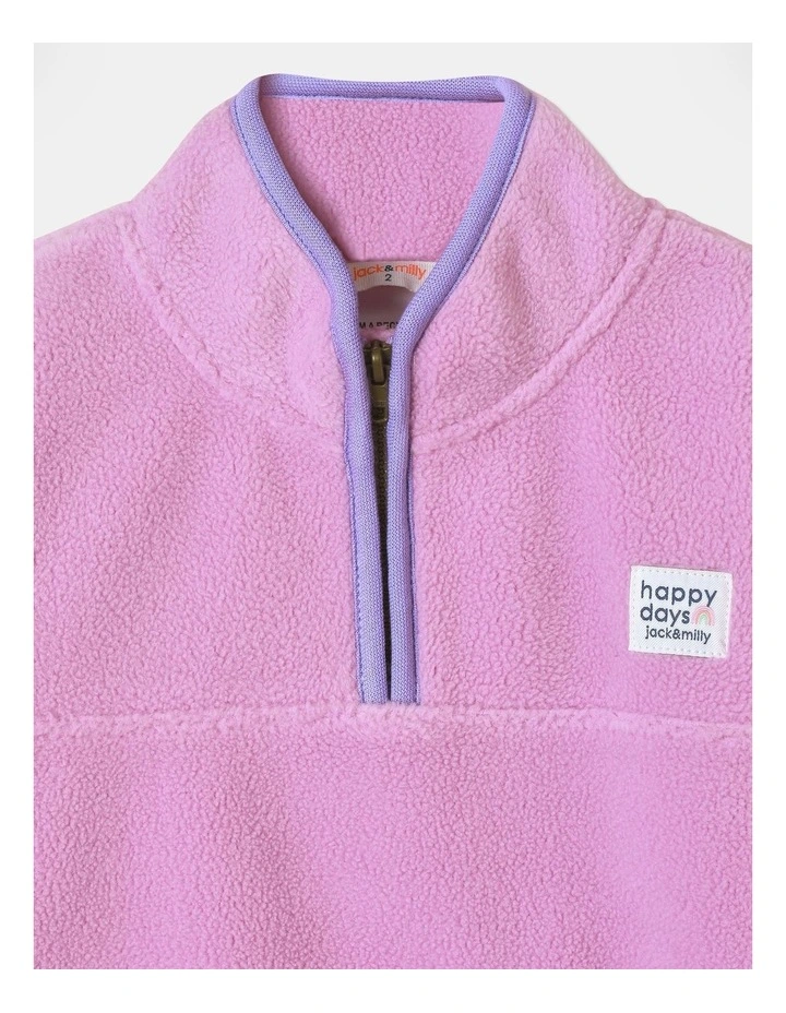 Sparky Fleece Top in Pink