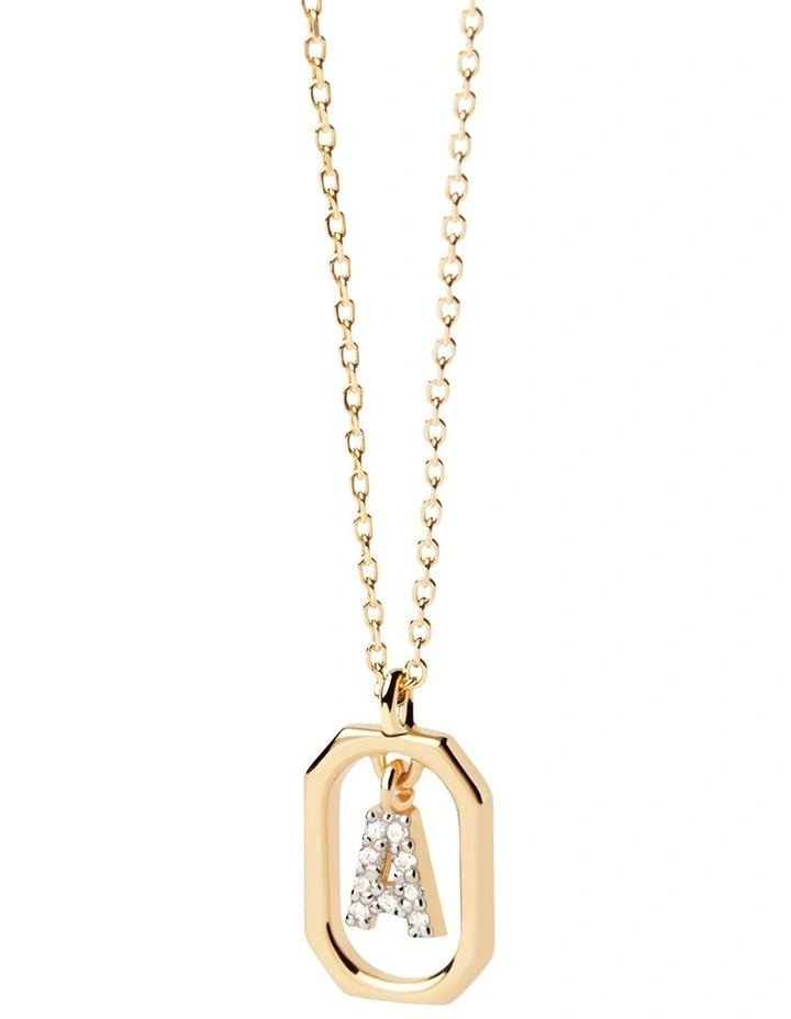 Mini Letters Necklace in Gold