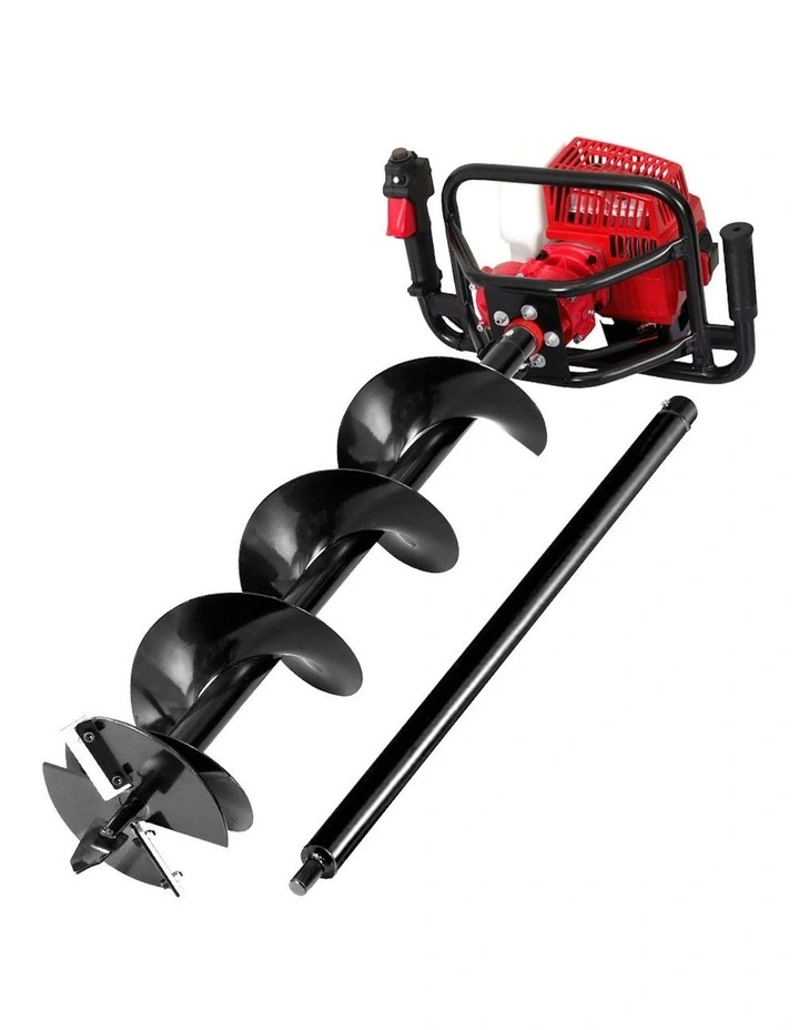 Petrol Post Hole Digger 80cc in Red/Black