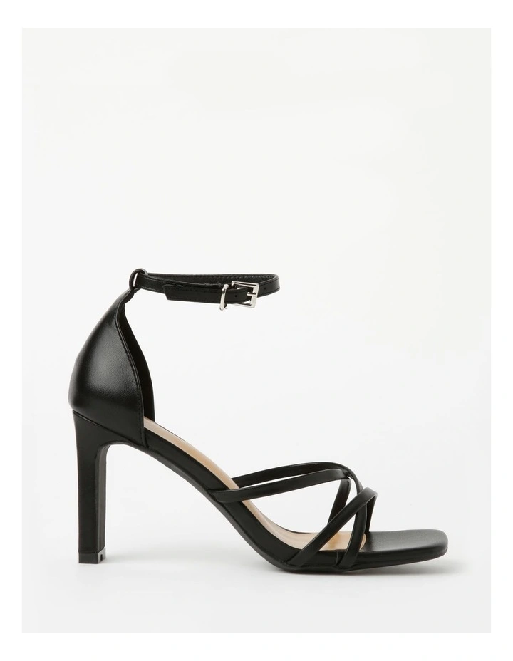 Demi Black Heeled Sandal