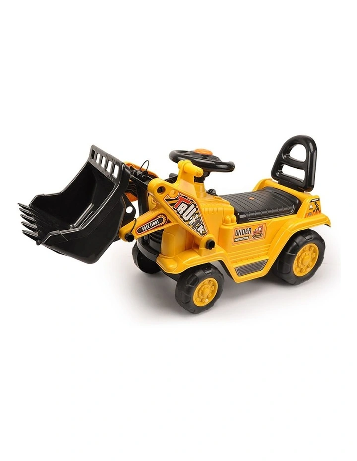 Ride On Digger Kids/Children Outdoor Tractor Push/Kick Toy w/Levers 3y