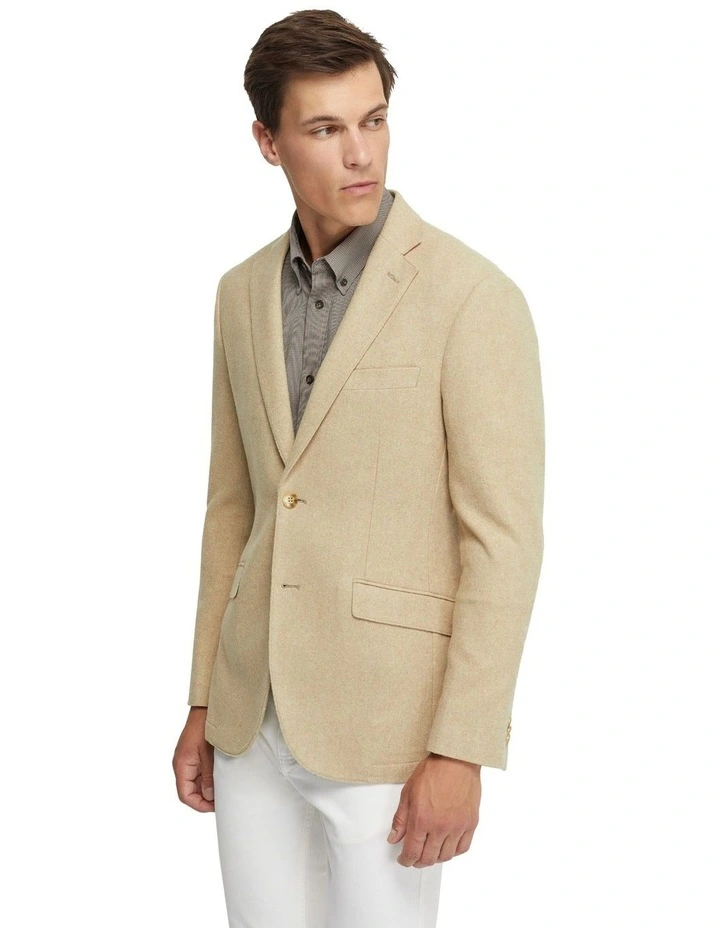 Milton Wool Rich Blazer in Oatmeal