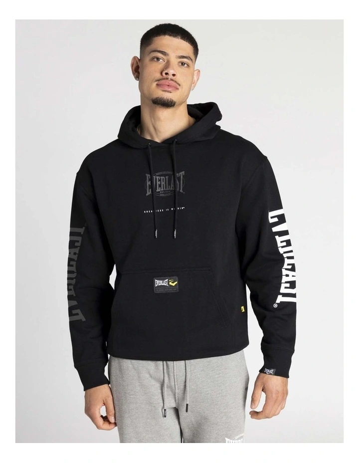Worldwide Fleece Hoodie in Black