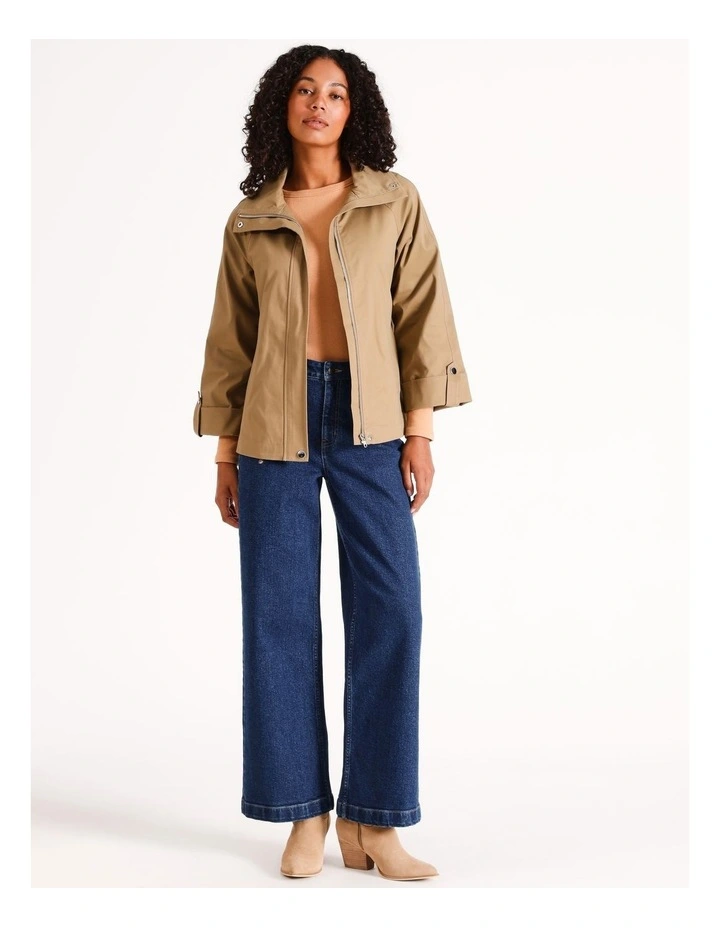 Oversized Utility Parka in Taupe