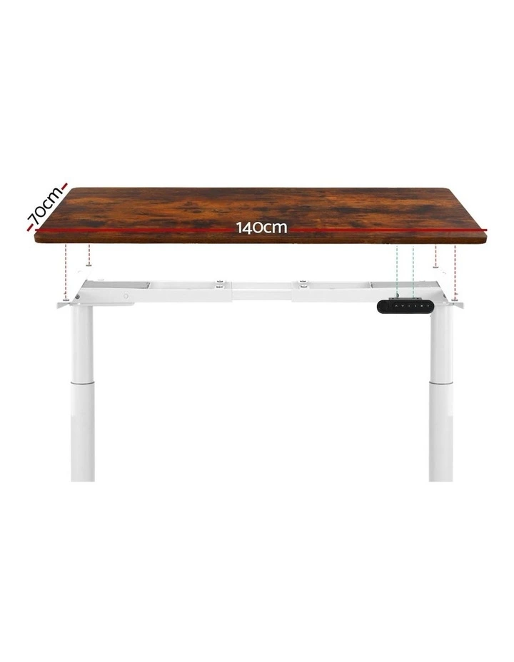 Standing Desk Brown/White