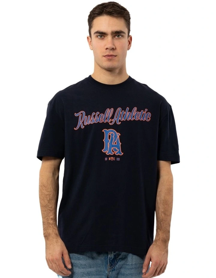 Strike Out Tee in Michigan Navy