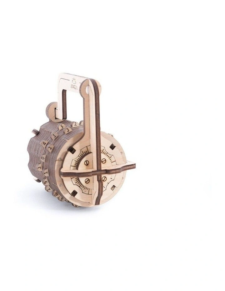 Combination Lock Model 34 Piece Wooden 3D Puzzle
