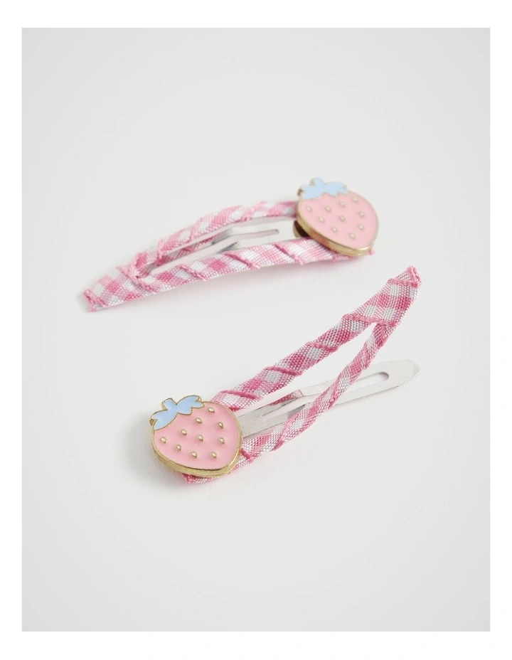 Strawberry Grosgrain Snaps in Candy Pink