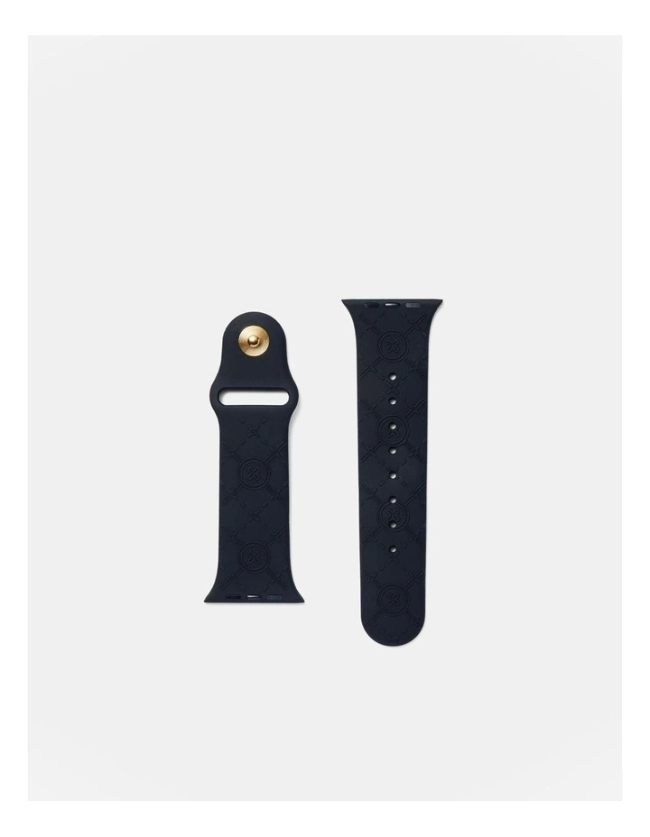 Mim Gram Silicone Watch Band 44mm in Black