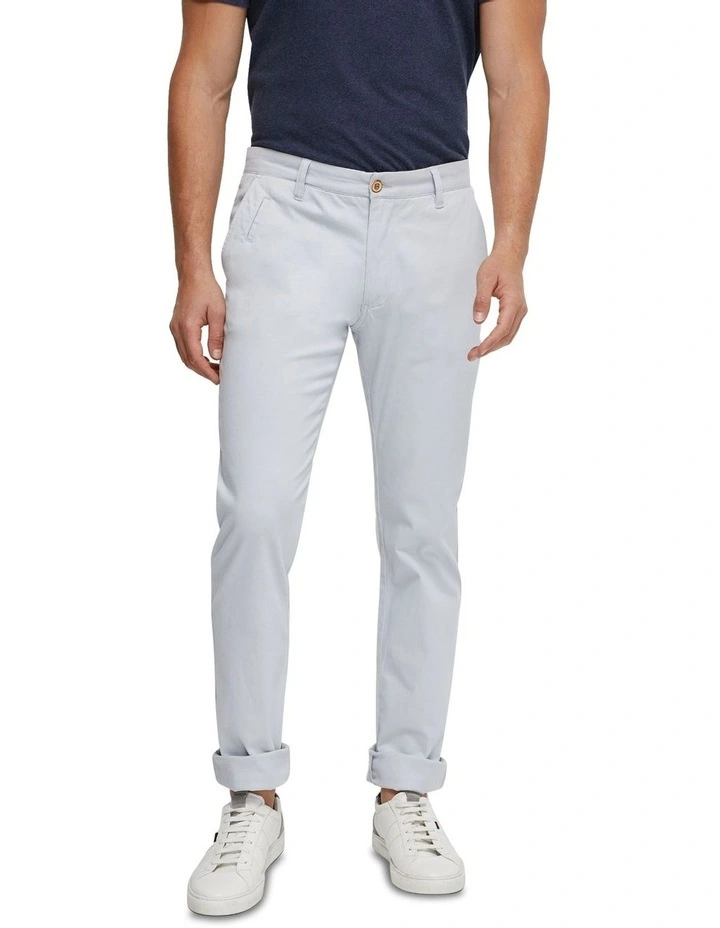 Stretch Skinny Fit Chino in Light Grey