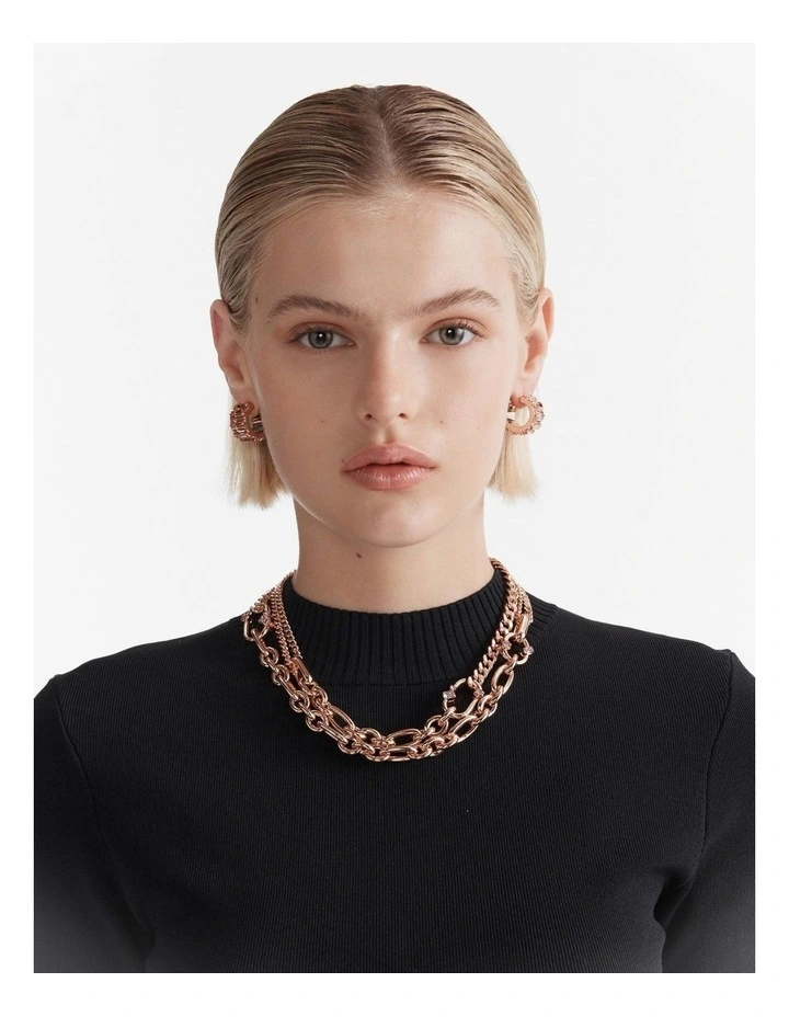 Found Link Necklace in Rose Gold