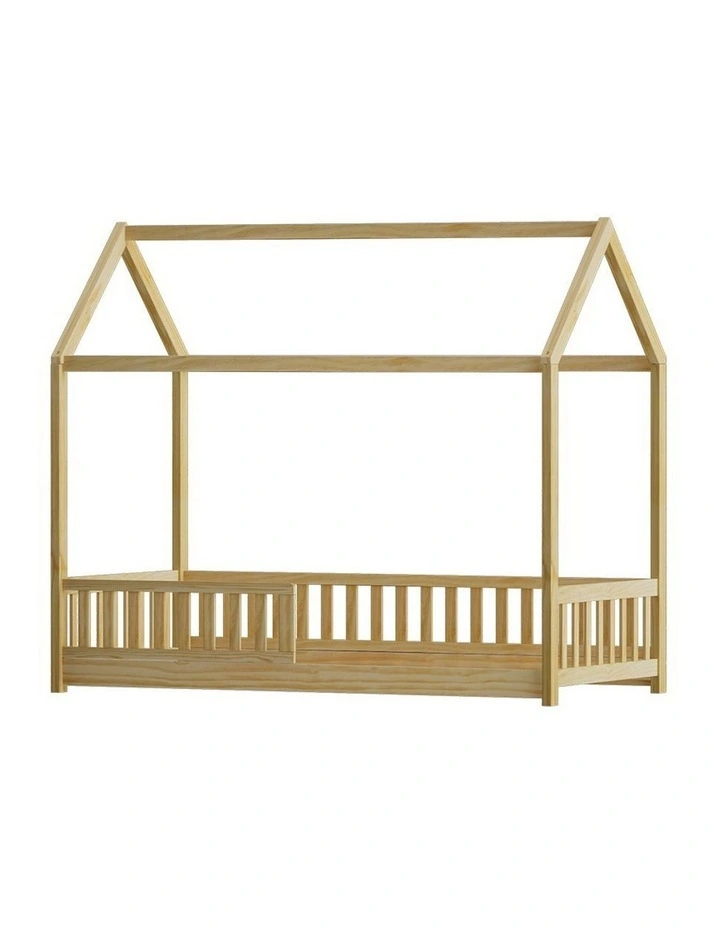 Wooden House Bed Base Frame in Oak