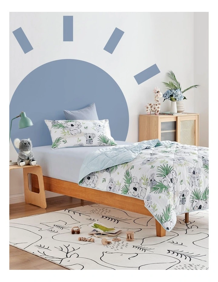 Koala Cuddles Comforter Set in White