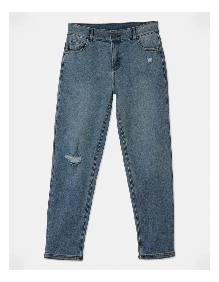 Straight Leg Jean in Mid Denim