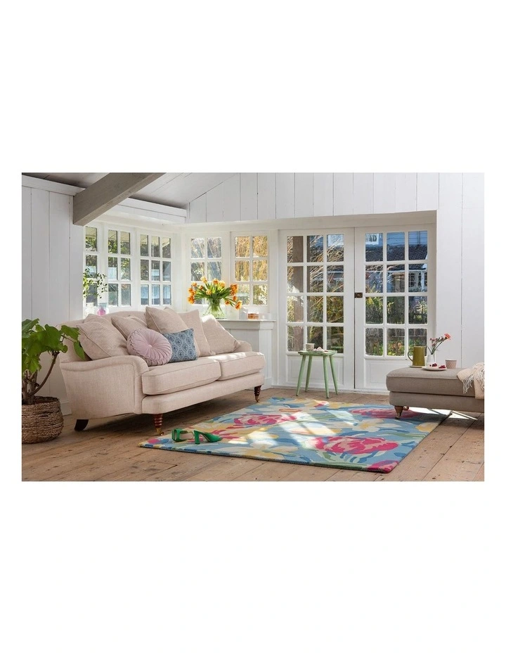 Tulips China Blue Rug 082208 in Multi