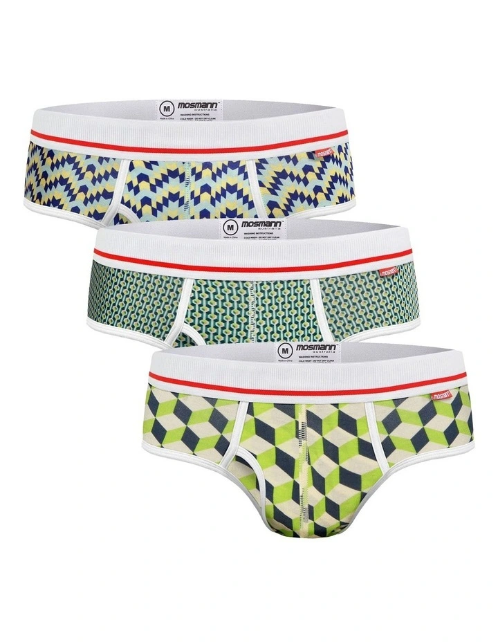 Bamboo Brief Helios 3-pack in Multi