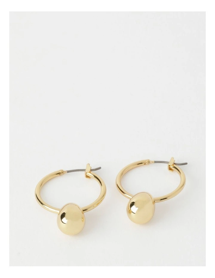 Droplet Hoop Earrings in Gold