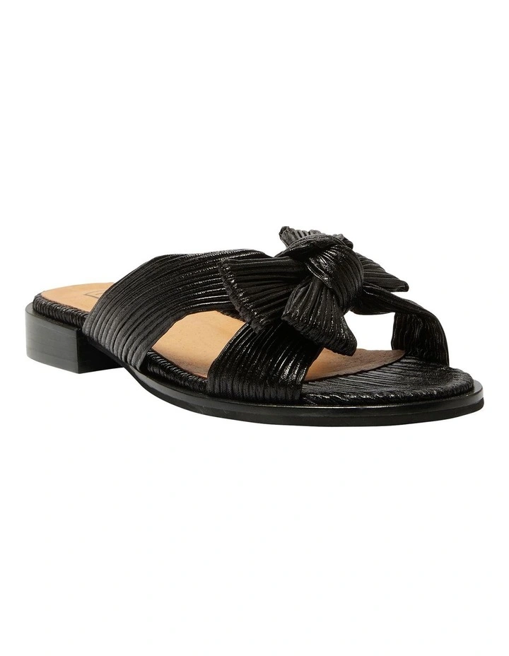Rhapsody Sandals in Black Pleat
