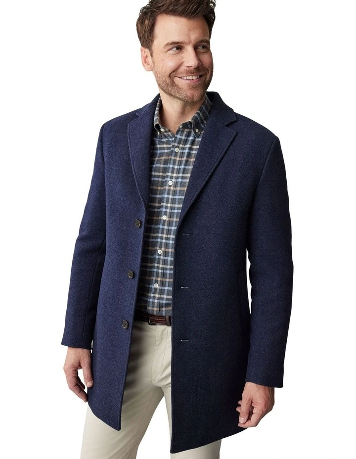 Collins Overcoat in Navy