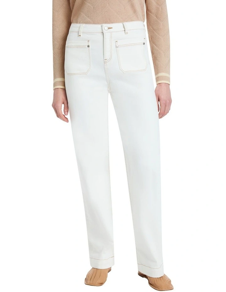 Joleen Wide Leg Jean in White