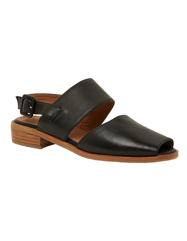 Drew Sandals in Black Leather