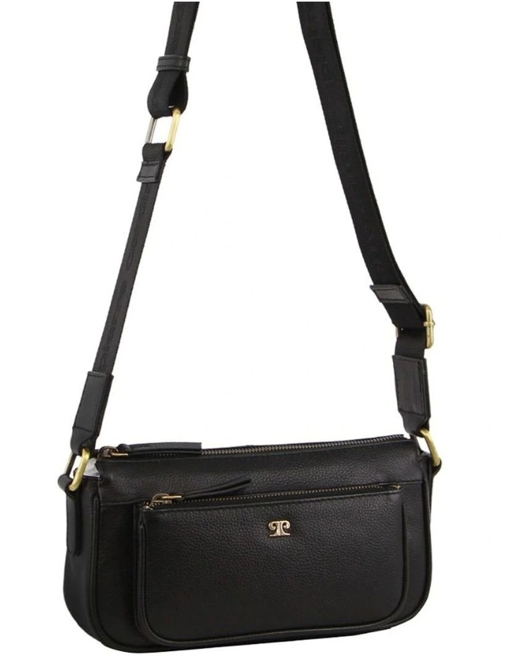 Leather Cross-Body Bag in Black