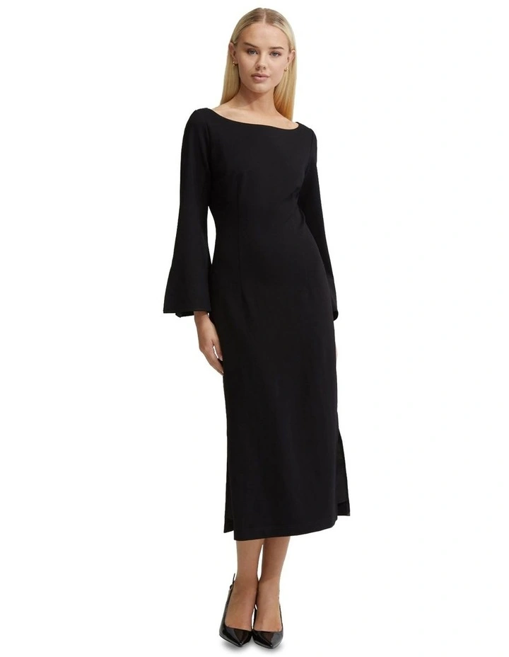 Brailey Ponti Dress in Black