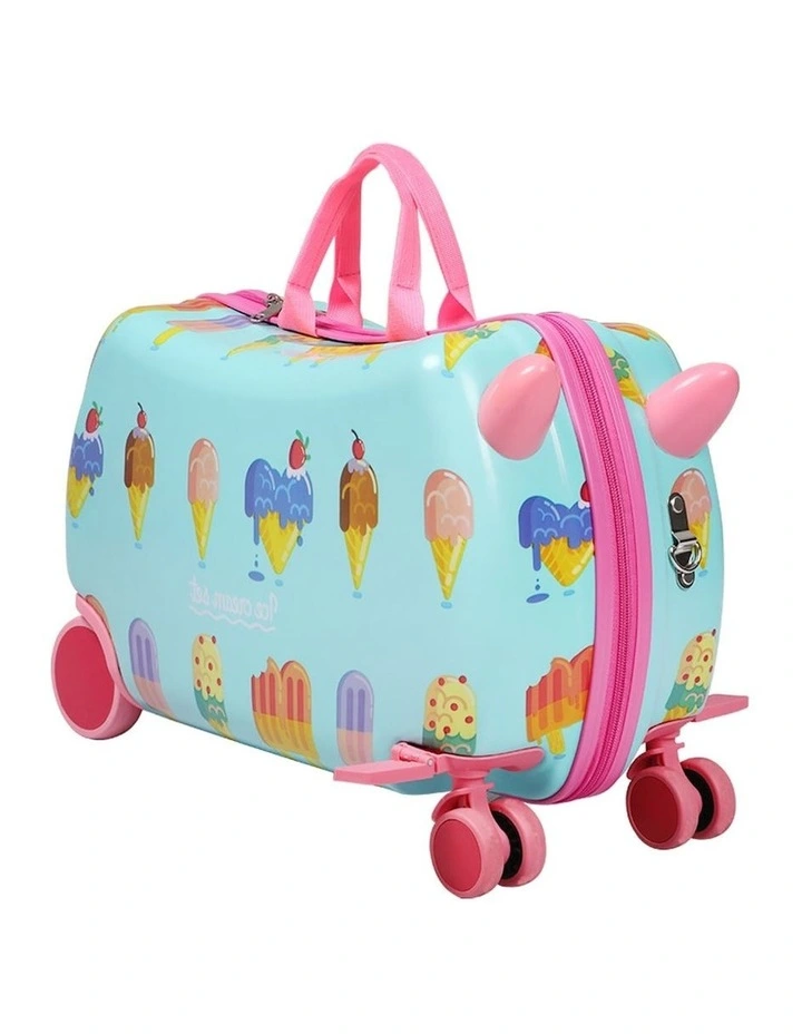 Ice Cream Ride On Suitcase Trolley in Multi