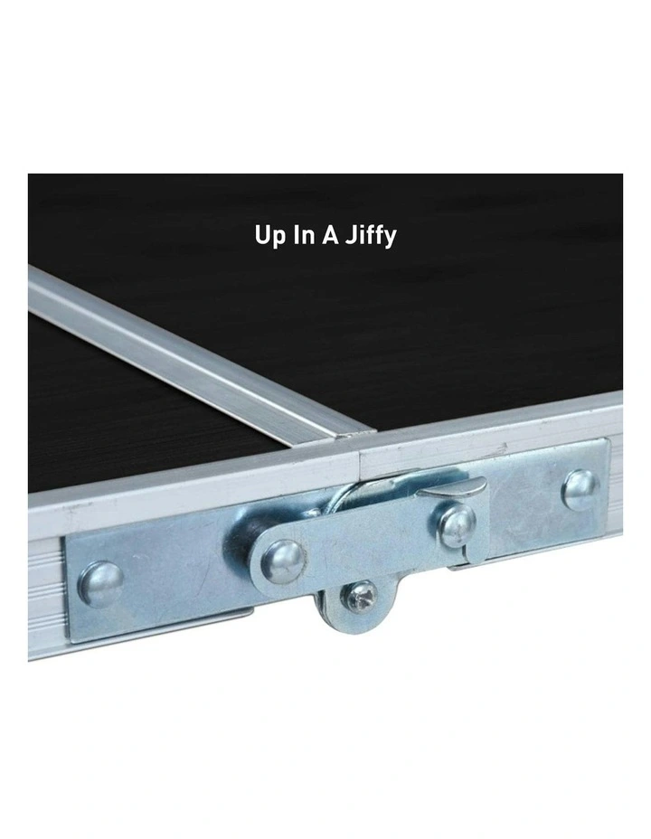 Lightweight and Portable Aluminium Frame Camping Table 90cm in Black