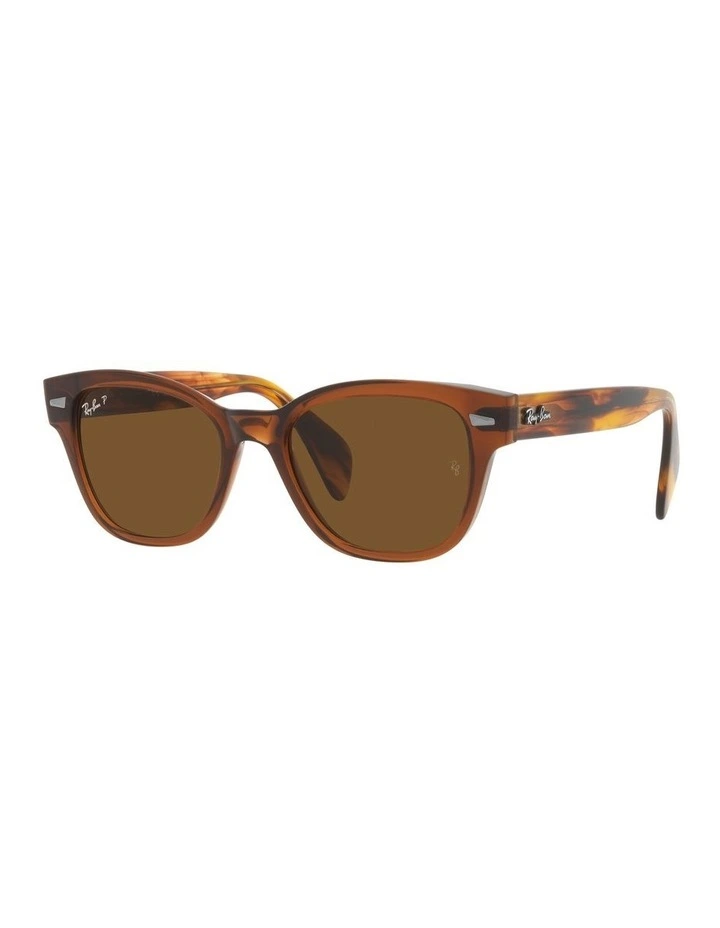 0RB0880SF Polarised Sunglasses In Transparent Brown