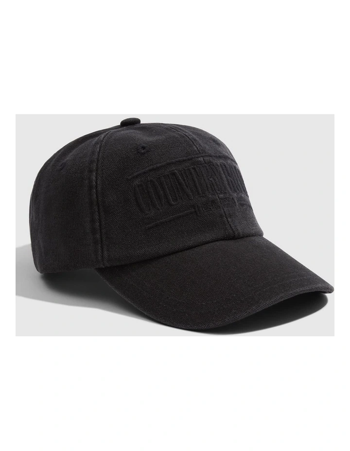 Australian Cotton Heritage Logo Cap in Black