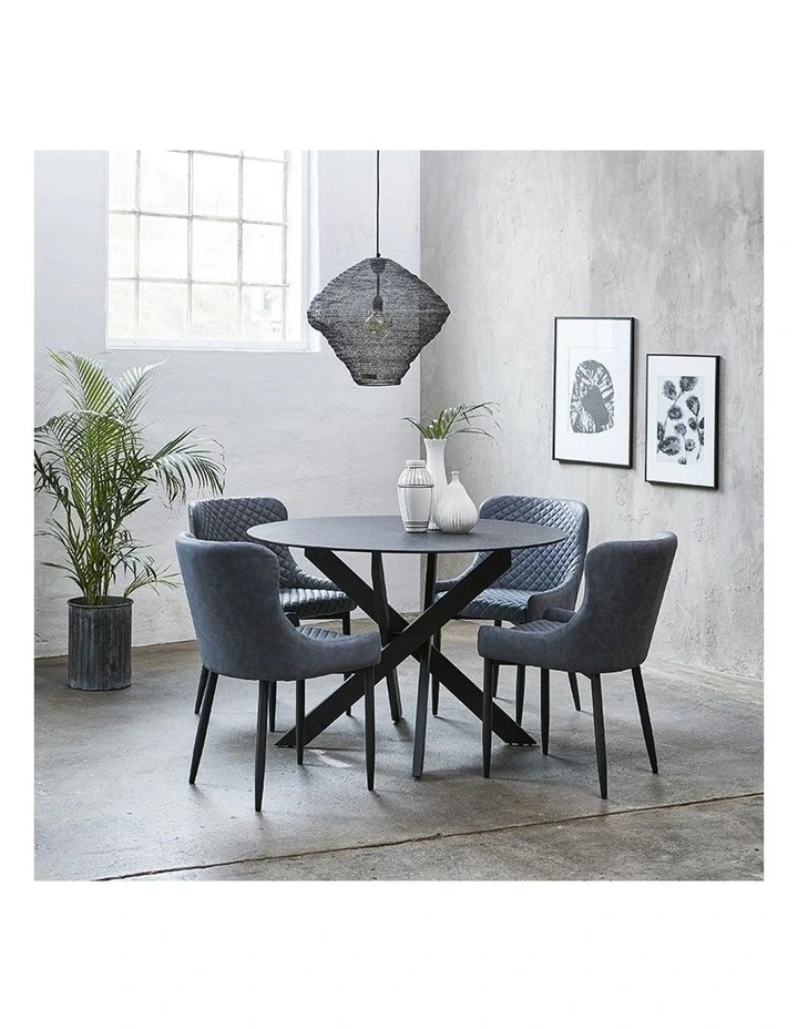 Rosario Round Dining Table 120cm Stone Grey