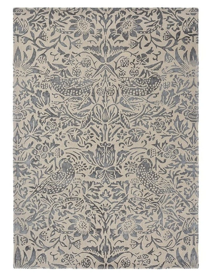 Morris & Co Pure 028105 Rug Strawberry Thief Ink