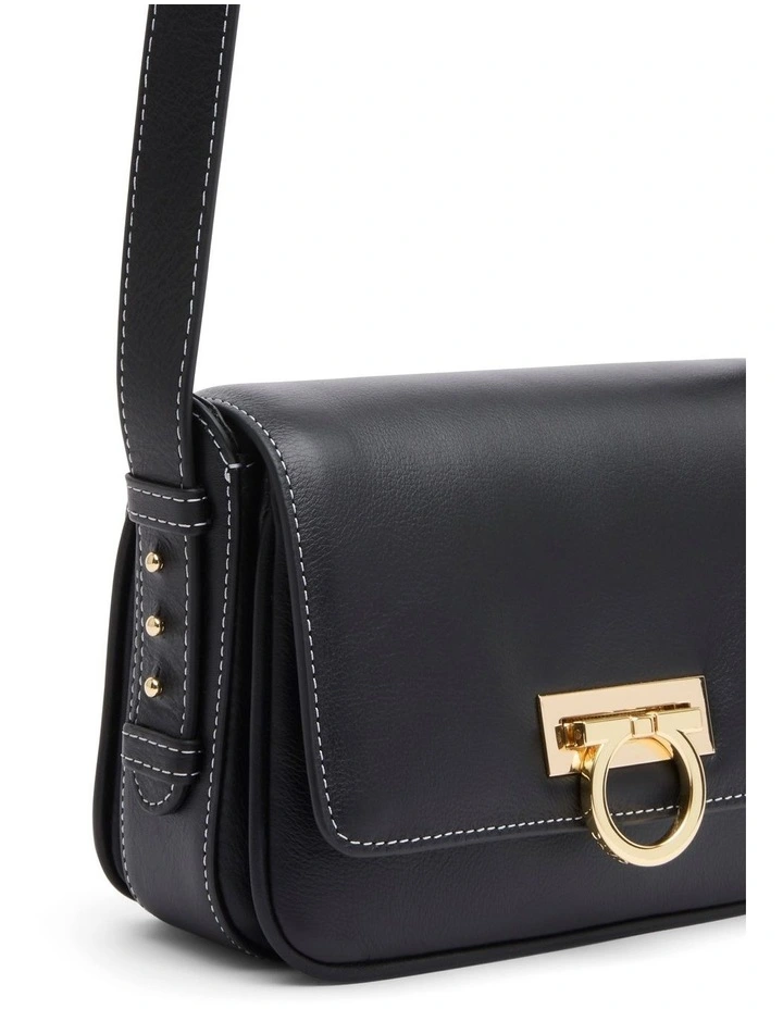 Lumia Leather Crossbody Bag in Black