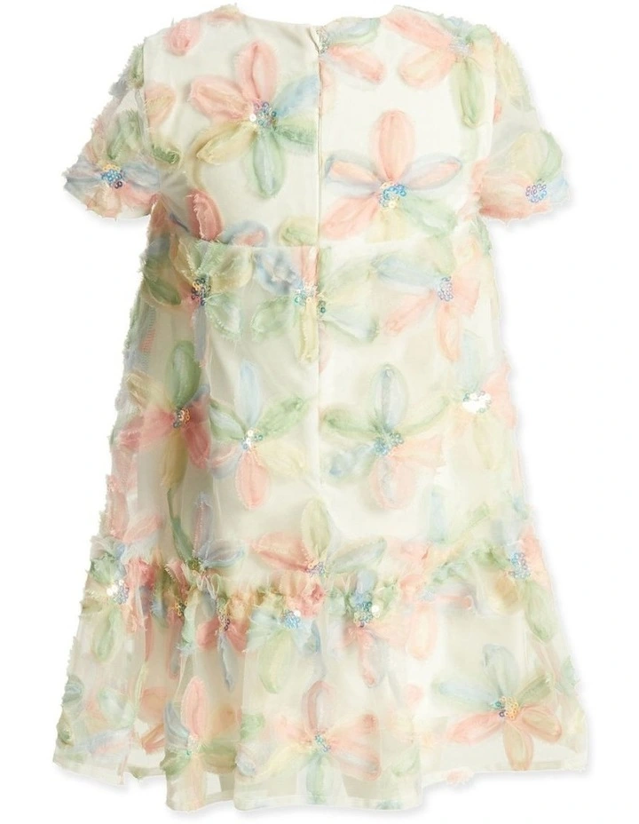 Tiered Flower Dress in Multi