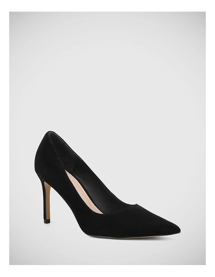 Sky Suede Leather Pump in Black