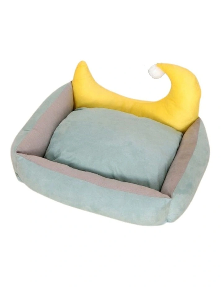 Extra Thick Comfy Pet Bed Moon Design in Medium Green