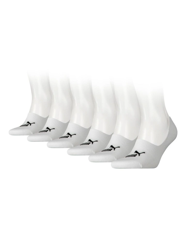6 Pack Sport Elements Liner Socks White