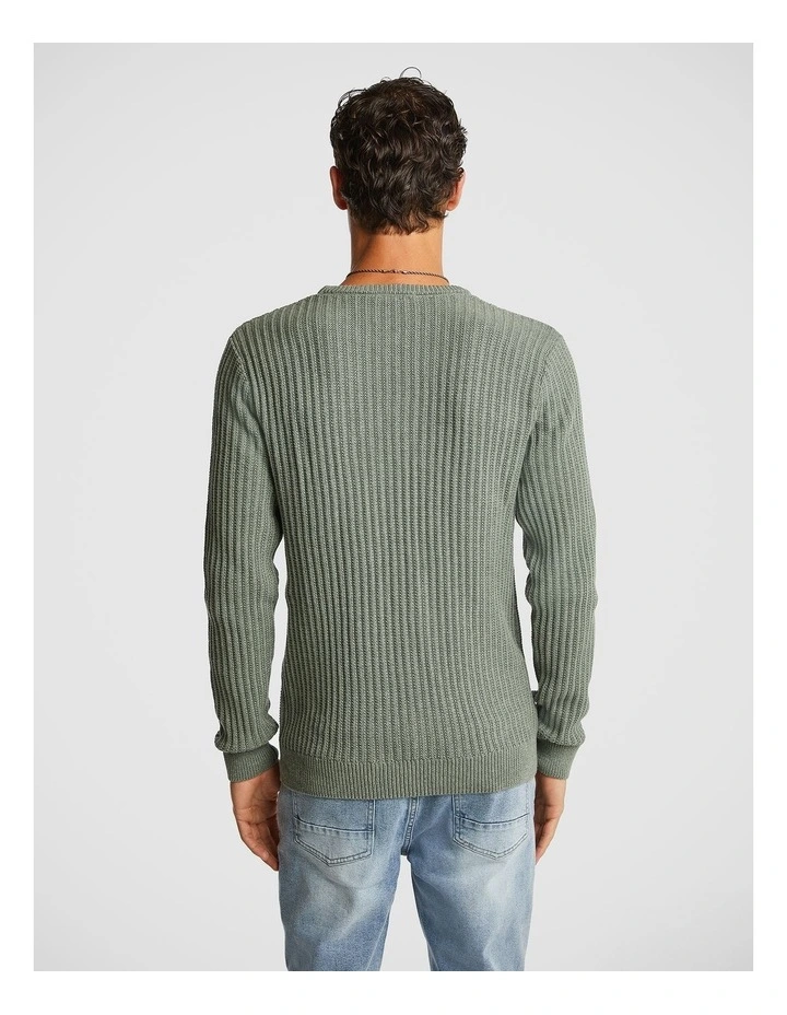 Fleet Textured Knit Sweater in Sage