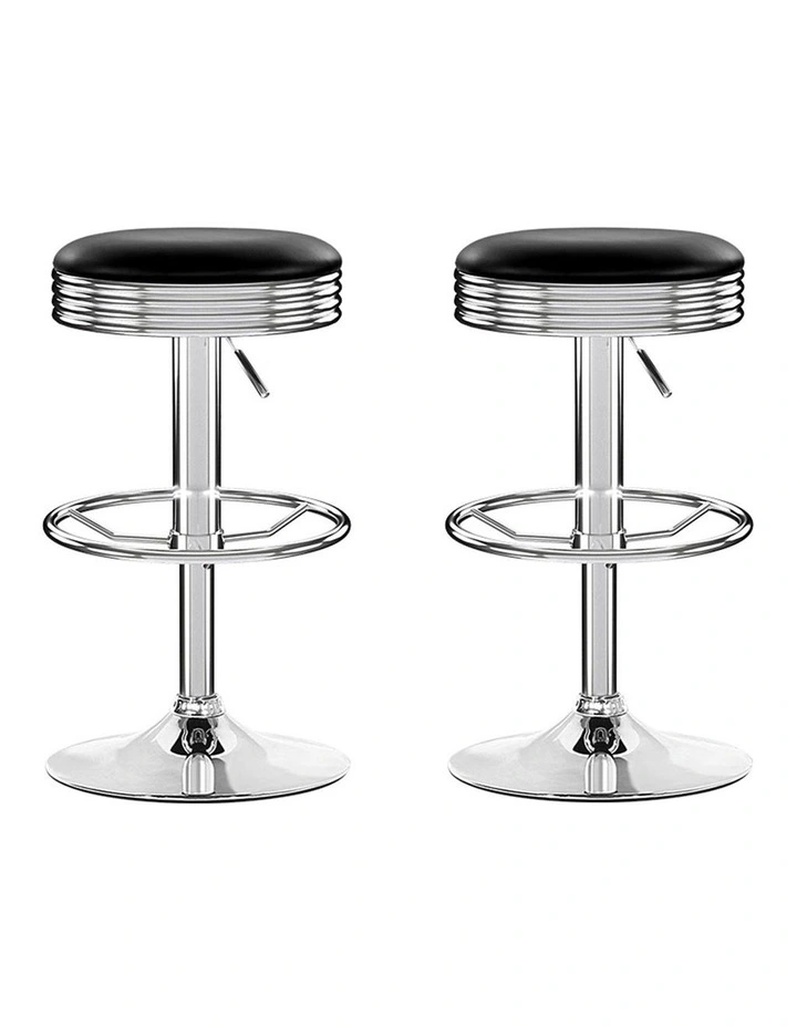 Kitchen Swivel Bar Stools in Black